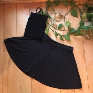 PacSun LA Hearts Grey Skater Skirt